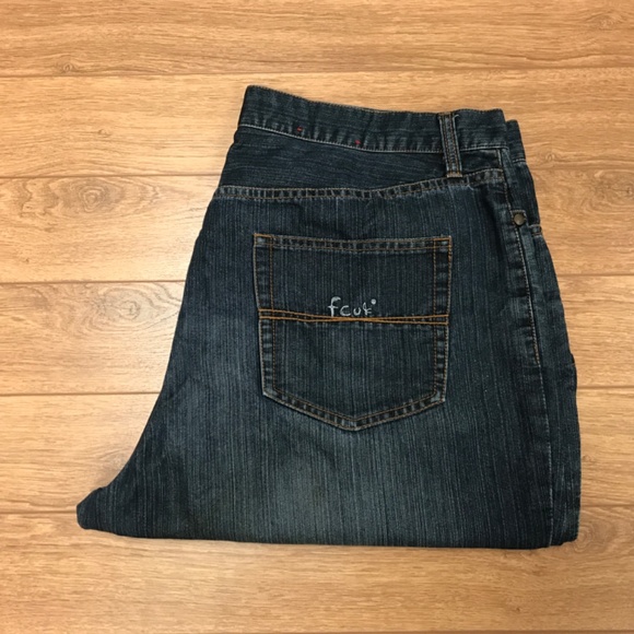 FCUK Jeans Regular Straight Leg Dark Wash Size 38 - Picture 3 of 10